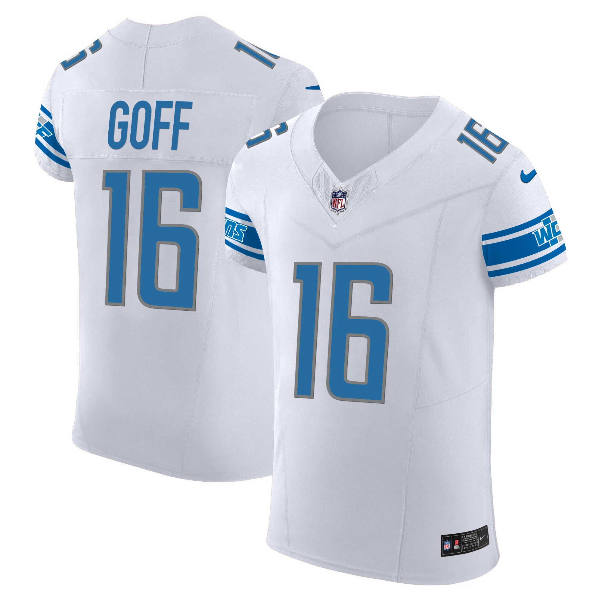 Mens Detroit Lions Vapor Elite Jersey Jared Goff Jersey White
