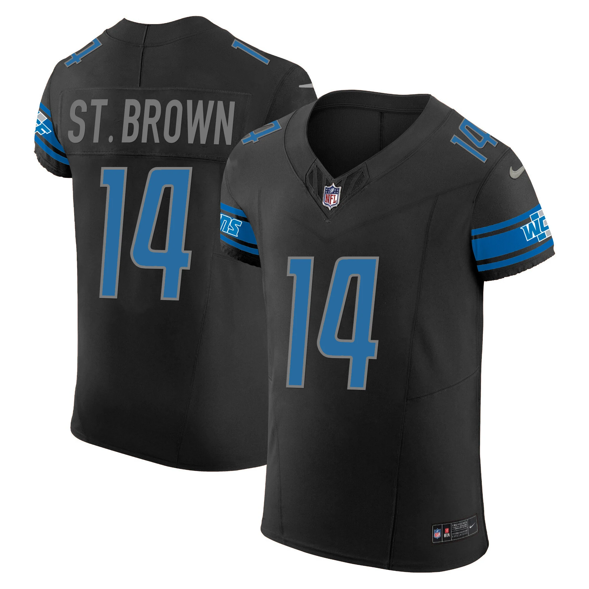 Mens Detroit Lions Vapor Elite Jersey Stbrown Jersey Black