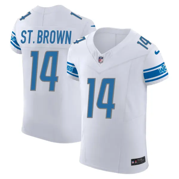 Mens Detroit Lions Vapor Elite Jersey Stbrown Jersey White