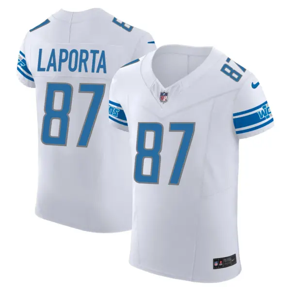 Mens Detroit Lions Vapor Elite Jersey Sam Laporta Jersey White