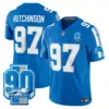 Mens Detroit Lions 90Th Year Patch Vapor Limited Jersey Hutchinson Jersey Blue