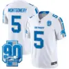 Mens Detroit Lions 90Th Year Patch Vapor Limited Jersey David Montgomery Jersey White