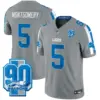 Mens Detroit Lions 90Th Year Patch Vapor Limited Jersey David Montgomery Jersey Gray