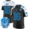 Mens Detroit Lions 90Th Year Patch Vapor Limited Jersey Jared Goff Jersey Black Alternate