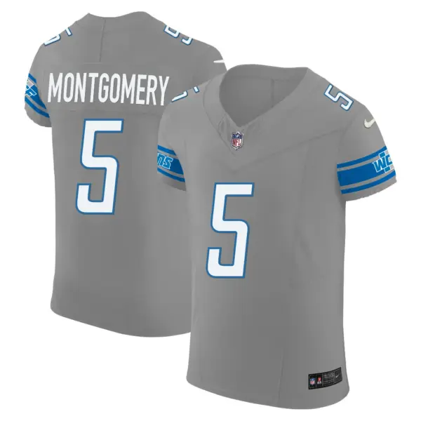 Mens Detroit Lions Vapor Elite Jersey David Montgomery Jersey Gray