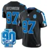 Mens Detroit Lions 90Th Year Patch Vapor Limited Jersey Hutchinson Jersey Black
