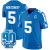 Mens Detroit Lions 90Th Year Patch Vapor Limited Jersey David Montgomery Jersey Blue