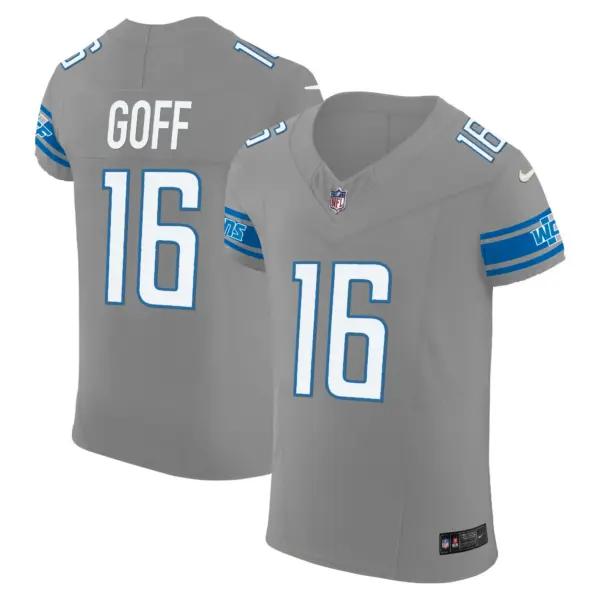 Mens Detroit Lions Vapor Elite Jersey Jared Goff Jersey Gray