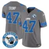 Mens Detroit Lions 2024 Vapor Limited Jersey Est 1934 Patch Donald Trump Jersey Gray