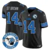 Mens Detroit Lions 2024 Vapor Limited Jersey Est 1934 Patch Stbrown Jersey Black