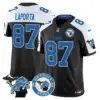 Mens Detroit Lions 2024 Vapor Limited Jersey Est 1934 Patch Sam Laporta Jersey Alternate