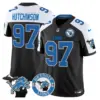 Mens Detroit Lions 2024 Vapor Limited Jersey Est 1934 Patch Hutchinson Jersey Blue Alternate