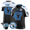 Mens Detroit Lions 2024 Vapor Limited Jersey Est 1934 Patch Donald Trump Jersey Blue Alternate