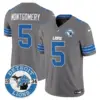 Mens Detroit Lions 2024 Vapor Limited Jersey Est 1934 Patch David Montgomery Jersey Gray