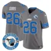 Mens Detroit Lions 2024 Vapor Limited Jersey Est 1934 Patch Jahmyr Gibbs Jersey Gray