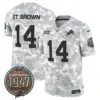 Mens Detroit Lions 2024 Salute To Service Establishment Year Patch Vapor Limited Jersey Stbrown Jersey Air Force