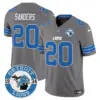 Mens Detroit Lions 2024 Vapor Limited Jersey Est 1934 Patch Barry Sanders Jersey Gray