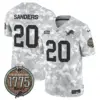 Mens Detroit Lions 2024 Salute To Service Establishment Year Patch Vapor Limited Jersey Barry Sanders Jersey Navy