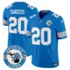 Mens Detroit Lions 2024 Vapor Limited Jersey Est 1934 Patch Barry Sanders Jersey Blue