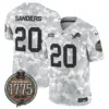 Mens Detroit Lions 2024 Salute To Service Establishment Year Patch Vapor Limited Jersey Barry Sanders Jersey Army