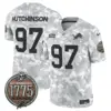 Mens Detroit Lions 2024 Salute To Service Establishment Year Patch Vapor Limited Jersey Hutchinson Jersey Marines