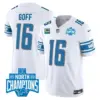Mens Detroit Lions 2023 NFC North Division Champions Patch Vapor Jersey Jared Goff Jersey White
