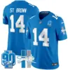 Mens Detroit Lions 1946 Throwback Vapor Limited Jersey Stbrown Jersey Blue