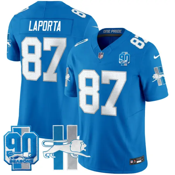 Mens Detroit Lions 1946 Throwback Vapor Limited Jersey Sam Laporta Jersey Blue