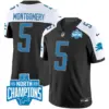 Mens Detroit Lions 2023 NFC North Division Champions Patch Vapor Jersey David Montgomery Jersey Black Alternate