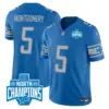 Mens Detroit Lions 2023 NFC North Division Champions Patch Vapor Jersey David Montgomery Jersey Blue