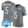Mens Detroit Lions 2023 NFC North Division Champions Patch Vapor Jersey David Montgomery Jersey Gray