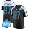Mens Detroit Lions 2023 NFC North Division Champions Patch Vapor Jersey Hutchinson Jersey Black Alternate