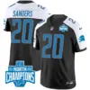 Mens Detroit Lions 2023 NFC North Division Champions Patch Vapor Jersey Barry Sanders Jersey Black Alternate
