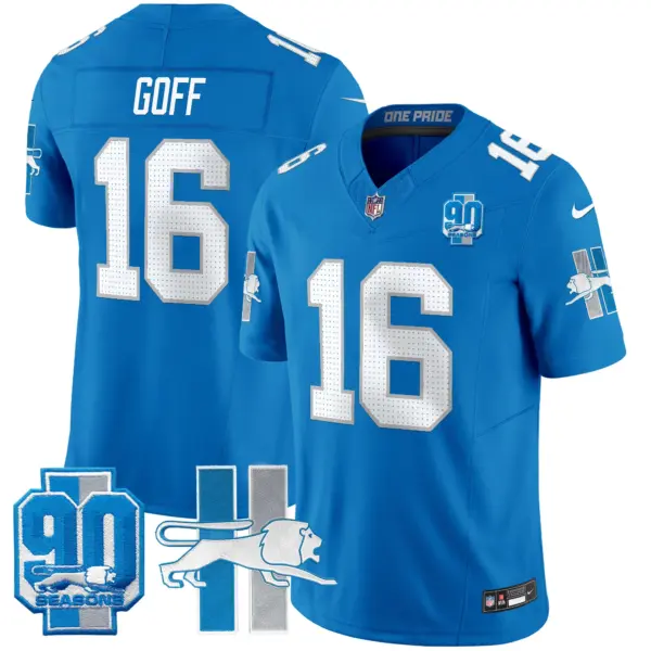 Mens Detroit Lions 1946 Throwback Vapor Limited Jersey Jared Goff Jersey Blue