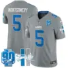 Mens Detroit Lions 1946 Throwback Vapor Limited Jersey David Montgomery Jersey Gray