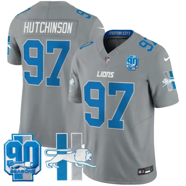 Mens Detroit Lions 1946 Throwback Vapor Limited Jersey Hutchinson Jersey Gray
