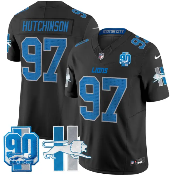 Mens Detroit Lions 1946 Throwback Vapor Limited Jersey Hutchinson Jersey Black