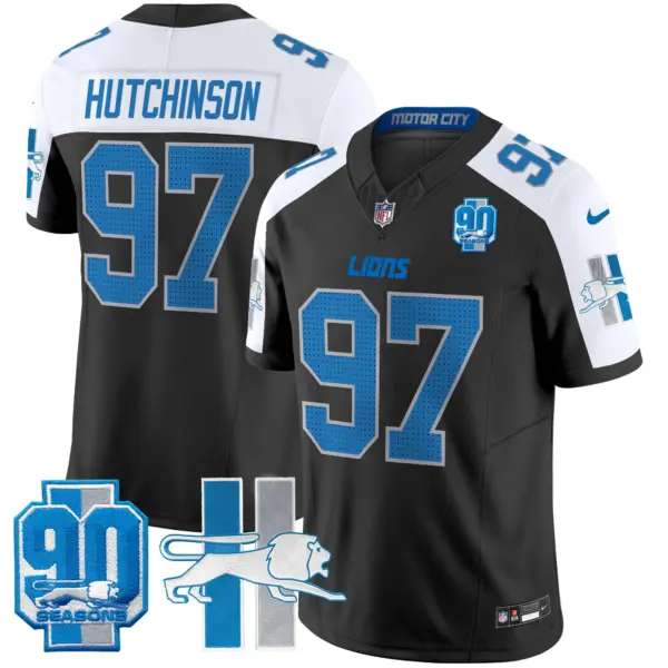 Mens Detroit Lions 1946 Throwback Vapor Limited Jersey Hutchinson Jersey Black Alternate