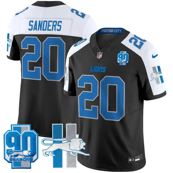 Mens Detroit Lions 1946 Throwback Vapor Limited Jersey Barry Sanders Jersey Black Alternate
