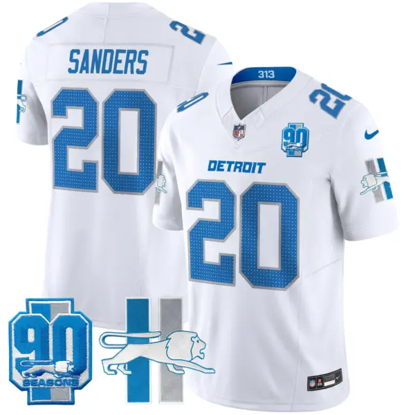 Mens Detroit Lions 1946 Throwback Vapor Limited Jersey Barry Sanders Jersey White