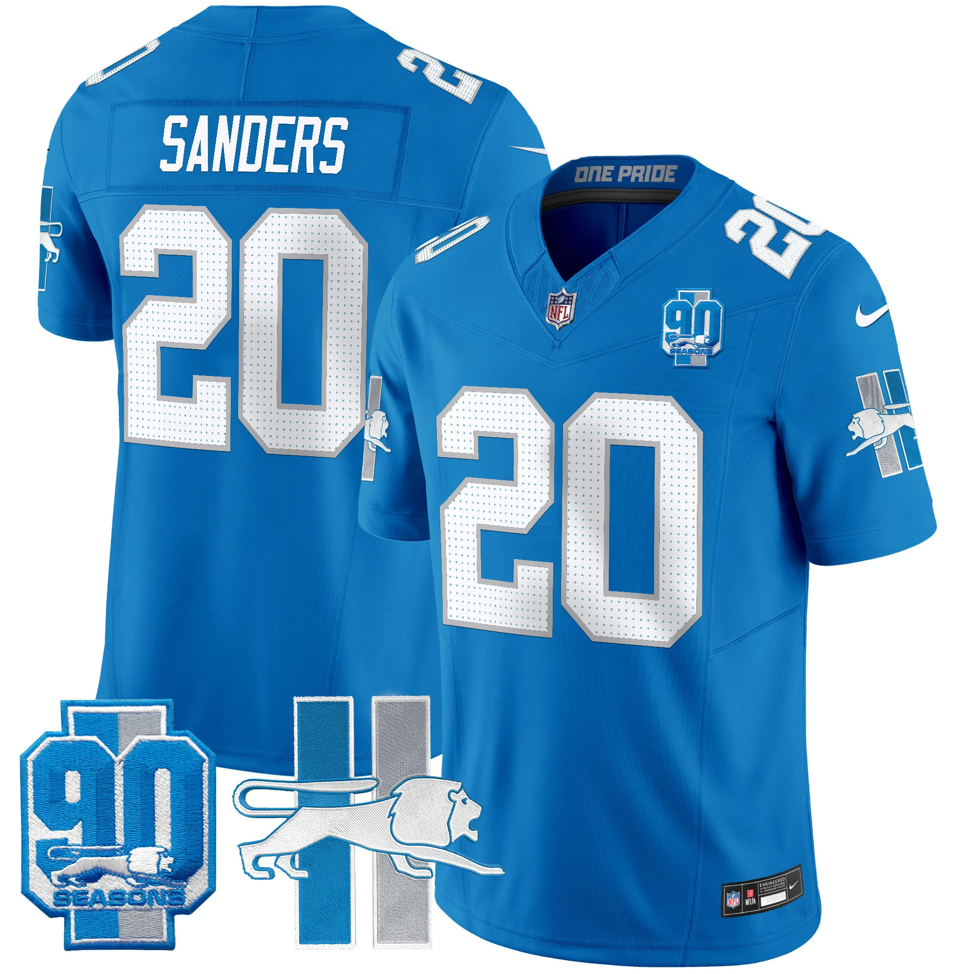 Mens Detroit Lions 1946 Throwback Vapor Limited Jersey Barry Sanders Jersey Blue