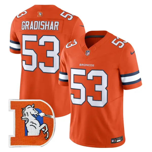Mens Denver Broncos Throwback Vapor Limited Jersey V2 Randy Gradishar Jersey Orange