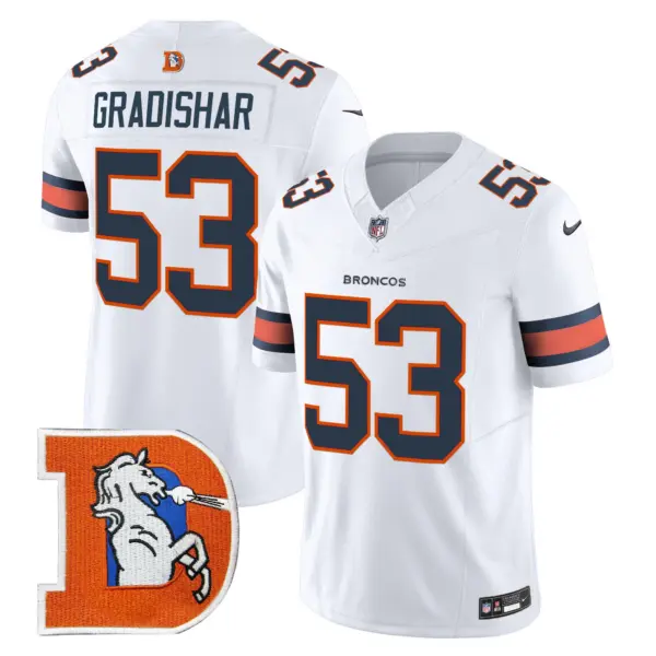 Mens Denver Broncos Throwback Vapor Limited Jersey V2 Randy Gradishar Jersey White