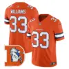 Mens Denver Broncos Throwback Vapor Limited Jersey V2 Javonte Williams Jersey Orange