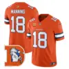 Mens Denver Broncos Throwback Vapor Limited Jersey V2 Peyton Manning Jersey Orange