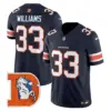 Mens Denver Broncos Throwback Vapor Limited Jersey V2 Javonte Williams Jersey Navy