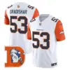 Mens Denver Broncos Throwback Vapor Limited Jersey V2 Randy Gradishar Jersey Orange Sleeves
