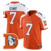 Mens Denver Broncos Throwback Vapor Limited Jersey V2 John Elway Jersey Orange Alternate