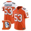 Mens Denver Broncos Throwback Vapor Limited Jersey V2 Randy Gradishar Jersey Orange Alternate