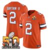 Mens Denver Broncos Super Bowl 50 Patch Vapor Limited Jersey Patrick Surtain II Jersey Orange